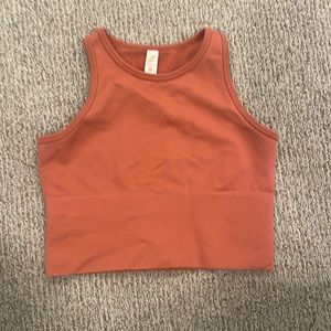 Orange cropped tank top